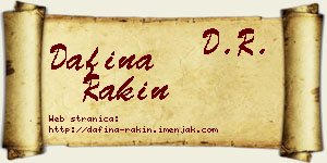 Dafina Rakin vizit kartica